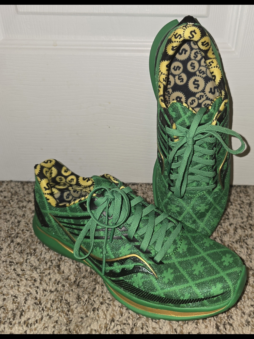 Saucony Green and Yellow Athletic Running Shoes